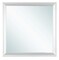 Contemporary Home Living Wooden Square Framed Dresser Wall Mirror - 36" - Silver